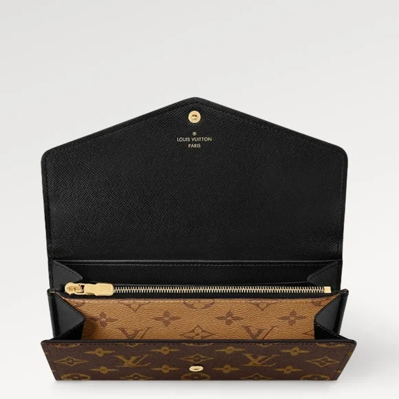 MSRP $885 LOUIS VUITTON LV REVERSE MONOGRAM M80726 Sarah Wallet - Picture 3 of 16